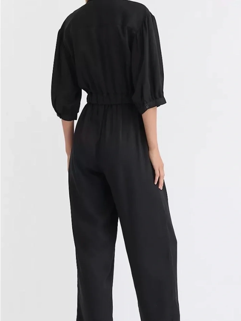 Petite Black Jumpsuit - Women's One-Piece - Picture 3 of 4